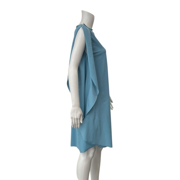 Maria Pinto 2023S Blue Boat Neck Hot Time In The City Drape Mini Dress size XS - Picture 5 of 7